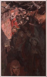 Bringing Fire and Terror to the Rooftree and Bed, Bret Harte (1836-1902) „The Birds of Cirencester”-ből, megjelent a Scribner
