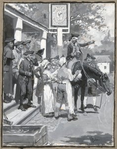 Megáll a szélvész jelénél, rajzolva a vers illusztrációját alkotó: Howard Pyle