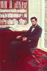 Abraham Lincoln portréja (színes litó)