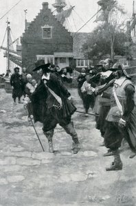 Stuyvesant érkezése Új-Amszterdamba, Illusztráció Woodrow Wilson 