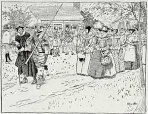 A fiatal nők érkezése Jamestownba, 1621, a Harper