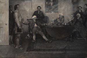 "Ez itt Enoch Wade, uraim", mondta a báró. alkotó: Howard Pyle