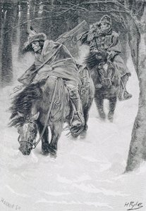 Traveling in Frontier Days, illusztráció Edmund Kirke 
