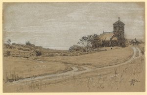Rajz, tájkép, 1880-90 alkotó: Howard Russell Butler