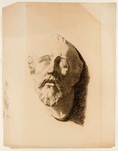 Férfi fej öntvényének rajza alkotó: Howard Russell Butler