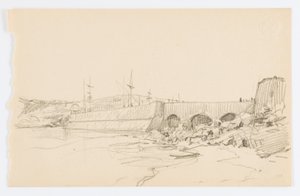 Cím nélkül (móló és strand) alkotó: Howard Russell Butler