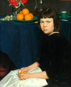 Julie a narancsokkal (olaj, vászon)