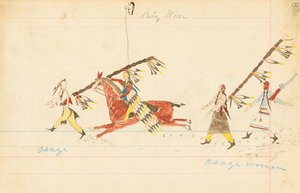 Osage, Big Nose, Osage Women, 1874-75 (toll, tinta és wc főkönyvi papírra)