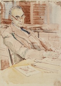 Sir Karl Theodore Parker portréja, CBE, 1952 alkotó: Hubert Andrew Freeth