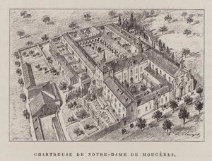 Chartreuse De Notre-Dame De Mougeres (metszet) alkotó: Hubert Clerget
