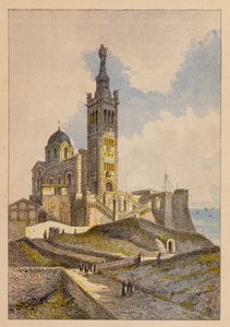 Notre-Dame De La Garde, Marseille (színes litográfia)