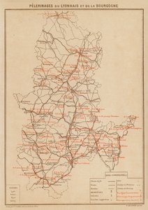 Pelerinages Du Lyonnais Et De La Bourgogne (színes litográfia) alkotó: Hubert Clerget