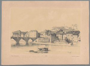 Kilátás Limoges-ra a Vienne-on Vue de Limoges (cím az objektumon) Tájtöredékek (sorozat címe) Fragments de paysages (sorozat címe)