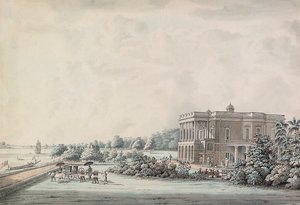 Lady Teignmouth kerti háza a Hooghly partján, Kalkuttában, 1797 után alkotó: Hubert Cornish