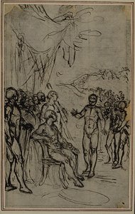 Tanulmány Lucain "La Pharsale" című művéhez, IV. ének alkotó: Hubert Francois Gravelot