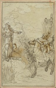 Tanulmány Lucain "La Pharsale" című művéhez, I. ének alkotó: Hubert Francois Gravelot