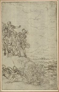 Tanulmány Lucain "La Pharsale", VII. énekéhez alkotó: Hubert Francois Gravelot