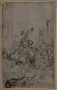 Tanulmány Lucain "La Pharsale", VI. énekéhez alkotó: Hubert Francois Gravelot