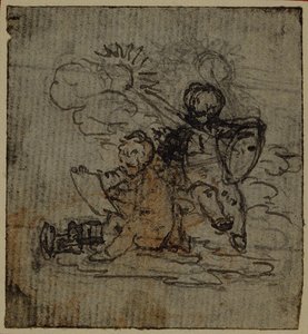 Tanulmány a Tacitus "Tiberius, avagy az Évkönyvek hat első könyve", 1. kötetének vignetta-előzéklapjához. alkotó: Hubert Francois Gravelot