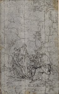 Tanulmány a vignettához Dinouart apát "Vie du Venerable don Juan de Palafox" című művében, 391. o. alkotó: Hubert Francois Gravelot