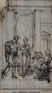 Tanulmány Jean François Marmontel "Contes Moraux" című művének vignettájához alkotó: Hubert Francois Gravelot