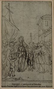 Tanulmány egy illusztrációhoz Tacitus "Tiberius, avagy az Évkönyvek hat első könyve", III. könyv, 2. kötet, 2. tanulmány. alkotó: Hubert Francois Gravelot