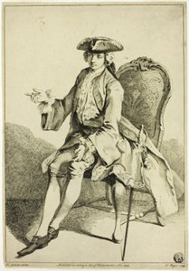 Fiatal Seigneur ül alkotó: Hubert Francois Gravelot