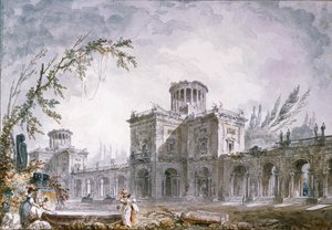 Építészeti fantázia, 1760 alkotó: Hubert Robert