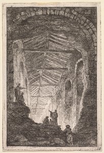 Esték Rómában: Az Antik Galéria, 1763-1764. alkotó: Hubert Robert