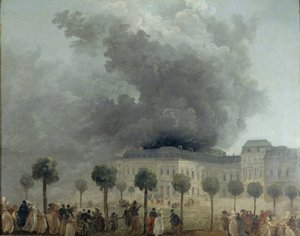 Tűz a Palais-Royal Operaházban, 1781. június 8., kb. 1781. alkotó: Hubert Robert