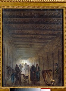 Francia forradalom: „” A Saint Lazare börtön folyosói 1793-ban” Hubert Robert (1733-1808) festménye 1793 V. 0,4x0,32 m. Párizs, Carnavalet Múzeum alkotó: Hubert Robert