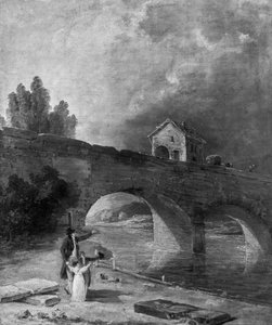 Tájkép híddal alkotó: Hubert Robert
