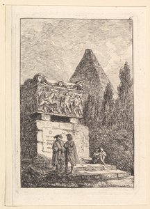A szarkofág.n.d. alkotó: Hubert Robert