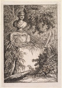 Római esték: A mellszobor alkotó: Hubert Robert