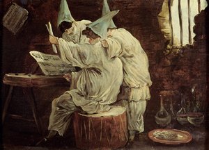 Buffoons zenész alkotó: Hubert Robert