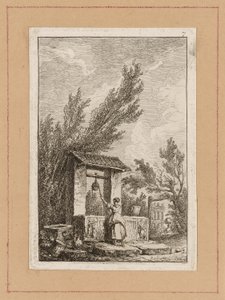 Hetes tányér az Esték Rómában című filmből alkotó: Hubert Robert
