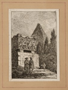 Hatodik tányér az Esték Rómában című filmből alkotó: Hubert Robert