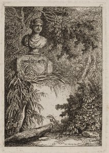 Második tábla az Esték Rómában, 1763-64-ből alkotó: Hubert Robert
