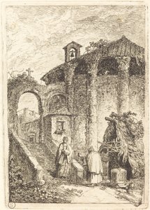 Az ókori templom alkotó: Hubert Robert