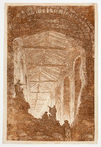 Az Antik Galéria, tízes tányér a Les Soirées de Rome-ból alkotó: Hubert Robert