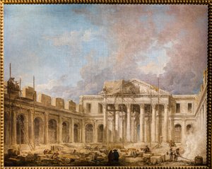 A sebészeti iskola építés alatt alkotó: Hubert Robert