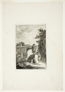 A Diadalív, nyolcas lemez az Esték Rómában című könyvéből alkotó: Hubert Robert
