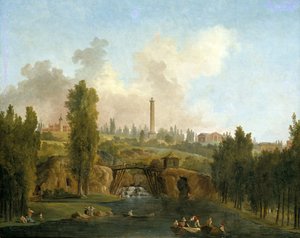 Kilátás a Méreville Parkra, 1790 körül