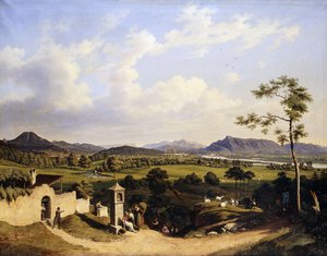 Kilátás Salzburgra; Salzburg látképe, 1847