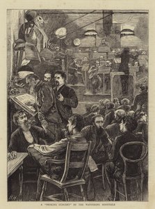 Füstölgő koncert a Wandering Minstrels előadásában alkotó: Hubert von Herkomer