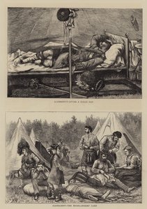 Aldershot, a hegyvidékiek tábora alkotó: Hubert von Herkomer