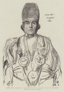 Hwfa Mon, Archdruid, a Gorsedd elnöke az Eisteddfodon alkotó: Hubert von Herkomer