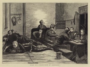Éjszaka egy őrszobában Aldershotban alkotó: Hubert von Herkomer