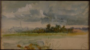 A „három tájvázlat” egyike (lásd még: 258629 és 258631) alkotó: Hubert von Herkomer