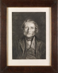Ruskin portréja (mezzotinta) alkotó: Hubert von Herkomer